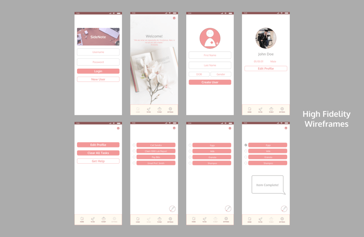 Sidenote Mockup